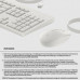 HP 225 - Tastatur-und-Maus-Set - 100% - full size - USB - QWERTZ - Deutsch - Cashmere White