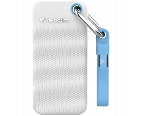 Dysk Zewnętrzny Verbatim Pocket SSD 2TB USB-C 3.2 gen.2 biały-jasnoblue 32321