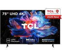 TCL V6C 75V6C 190,5 cm (75") 4K Ultra HD Smart TV Wi-Fi Metaliczny 330 cd/m