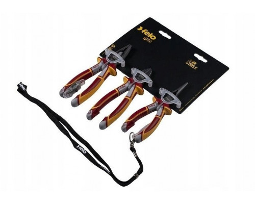 VDE: kombinerki 180mm, obcinaczki boczne 160mm, szczypce telefoniczne 170mm