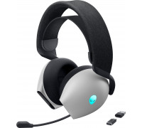 Alienware Tri-Mode Wireless Gaming Headset AW725H - Headset - ohrumschliessend - Bluetooth / 2,4 GHz Funkfrequenz - kabellos, kabelgebunden - 3,5 mm Stecker - Lunar Light