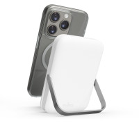 PURO Stand Power Mag, 5000 mAh, Lithium Polymer (LiPo), Wireless charging, 5 V, Silver, White