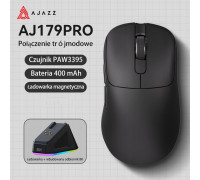 gamingowa Ajazz AJ179PRO -3 Mod-Black-Pixart 3395-8K Charging Dock
