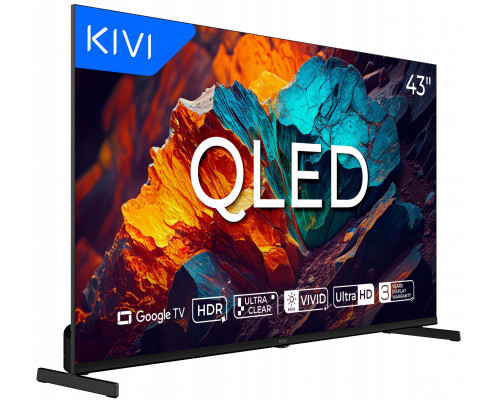 TV KIVI 43U720QB 43'' QLED 4K Google TV Dolby Audio Max Vivid HDMI 2.1 43U720QB (5999576260084)