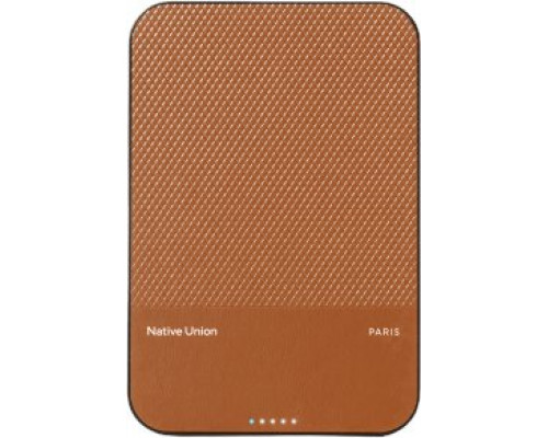 Native Union (Re)Classic Qi2 Power Bank - magnetic powerbank 5000 mAh kompatybilny z MagSafe i Qi2, cable USB-C - USB-C 15 cm