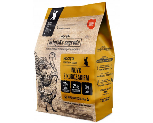 Food sucha dla kota Turkey with chicken dla kociąt 400g