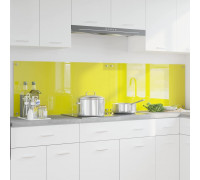 vidaXL Przód kuchenny 2 pcs Żółty 100 x 50 cm szkło hartowane