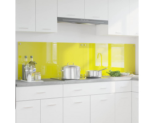 vidaXL Przód kuchenny 2 pcs Żółty 100 x 50 cm szkło hartowane