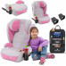 FStabilus FOTELIK SAMOCHODOWY MODEL BIANCA SZARO-RÓŻOWY R129 100-150 CM ISOFIX