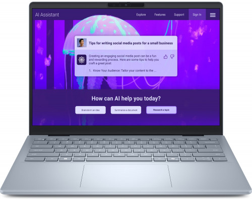 Dell 14 Plus DB14250/Ultra 7 256V/16GB/512GB SSD/14.0" 2.5K/Arc/FgrPr/WLAN + BT/US Backlit Kb/4 Cell/W11 Home/ 3yrs Prosupport