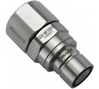Koolance QD3 Schnellverschluss gerade männlich auf 16/10mm - no-spill, silber