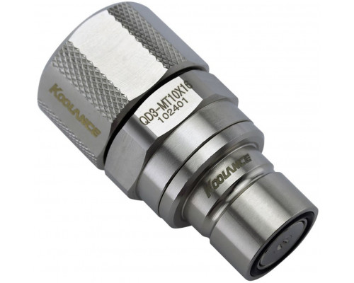 Koolance QD3 Schnellverschluss gerade männlich auf 16/10mm - no-spill, silber