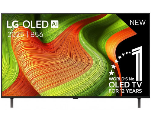 LG OLED AI OLED48B56L, 121.9 cm (48"), 3840 x 2160 pixels, OLED, Smart TV, Wi-Fi, Black