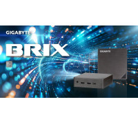 Komputer Gigabyte BRIX Core Ultra 7 255H 2xDDR5 SO-DIMM 2HDMI 2USBC Wielkość PC 0.46L
