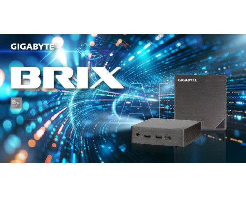 Komputer Gigabyte BRIX Core Ultra 7 255H 2xDDR5 SO-DIMM 2HDMI 2USBC Wielkość PC 0.46L