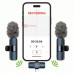 MICRO-MIC DUO - 2x Bezprzewodowy mikrofon krawatowy (zestaw), na klipsie, iOS & Android (OTG), mini, superczuły. USB-C & LIGHTNING
