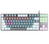 Rampage gamingowa mechaniczna Snug RGB KRGD Red szaro-biała