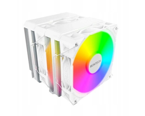 Montech NX600 ARGB White, chłodzenie CPU