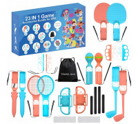 Pjacket accessories rodwith innych 23 w 1 for console Nintenfor Switch 2 - with estaw pomarańcwith owy i blue