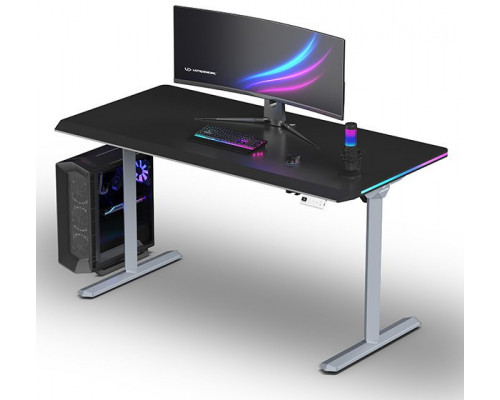 Gaming galds Ultradesk Gaming galds dla gracza QUEST, 140x70cm, 72-120cm, szary-czarny