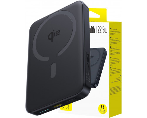 Baseus EnerFill FM12 10000mAh 22,5W Qi2 kompatybilny z MagSafe with cable Baseus Simple USB-C 20V/3A 30cm - black