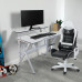 Gaming galds gamingowe z półką Cobra CR4010WH białe 120 cm
