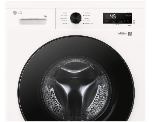 LG F4X1009NWB Skalbimo mašina, A, Front loading, Skalbimo talpa 9kg, Gylis 55 cm, 1400 RPM, Baltas
