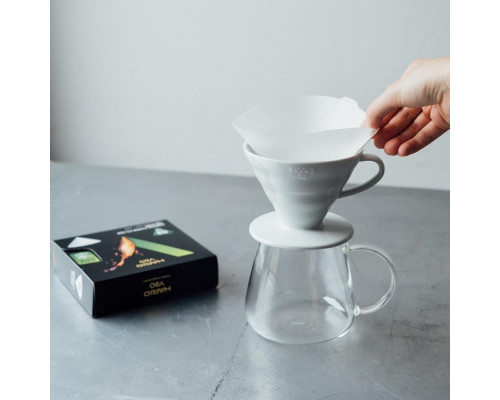 Hario - Filtry papierowe Meteor - V60-02 - 50 sztuk