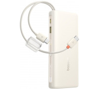 Baseus 20000mAh 100W ar displeju dwoma kablami USB-C - beżowy 20000mAh 100W ar displeju dwoma kablami USB-C - beżowy