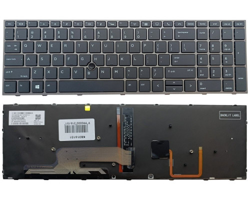 HP Klaviatūra ZBook 15 G5, G6, ZBook 17 G5, G6 z podświetleniem i „trackpoint“