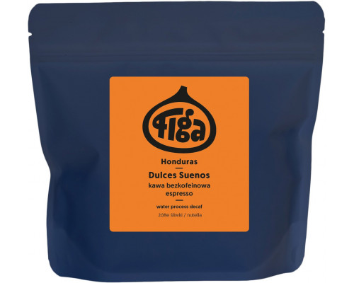 Kofikada Figa Coffee - kawa ziarnista bezkofeinowa Honduras Dulces Suenos Water Process Decaf Espreso 250 g