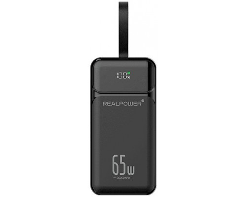 Realpower REALPOWER PB-27000 Pro,27.000mAh,65W,2x USB-A,2x USB-C,black