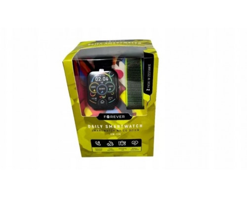 Smartwatch Forever Smartwatch SW-116 black/żółty