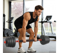 vidaXL vidaXL Zestaw hantli 4 w 1 40kg Black i red