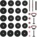 vidaXL vidaXL Zestaw hantli 4 w 1 40kg Black i red