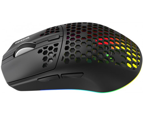 Tracer GameZone Intense RGB Honeycomb RF (2.4G BT) 12000 dpi Optyczna Czarna (TRAMYS47844)