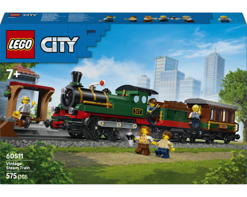 LEGO City Retro pociąg z lokomotywą parową (60511)