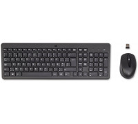 HP 330 Wireless Mouse and Keyboard Combination klawiatura Dołączona myszka Uniwersalne RF Wireless AZERTY Belgijski Black