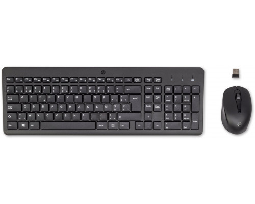 HP 330 Wireless Mouse and Keyboard Combination klawiatura Dołączona myszka Uniwersalne RF Wireless AZERTY Belgijski Black