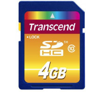 SD  Transcend 200x SDHC 4 GB Class 10  (TS4GSDHC10)
