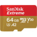 SD  SanDisk Extreme MicroSDXC 64 GB Class 10 UHS-I/U3 A2 V30 (SDSQXA2-064G-GN6AA)
