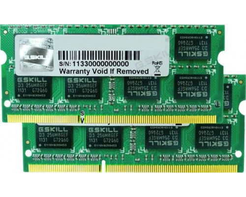 G.Skill SODIMM, DDR3, 4 GB, 1333 MHz, CL9 (F310666CL9S4GBSQ)