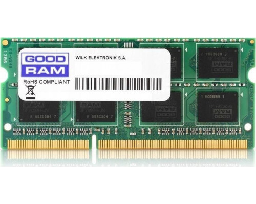 GoodRam SODIMM, DDR3, 8 GB, 1333 MHz, CL9 (GR1333S364L9/8G)