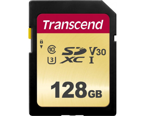 SD  Transcend 500S SDXC 128 GB Class 10 UHS-I/U3 V30 (TS128GSDC500S)