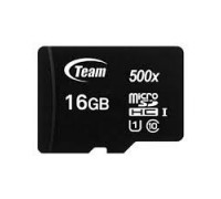 SD  TeamGroup 500x MicroSDHC 16 GB Class 10 UHS-I  (TUSDH16GCL10U03)