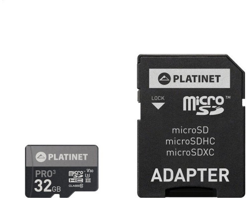 SD  Platinet Pro MicroSDHC 32 GB Class 10 UHS-III/U3 A1 V30 (PMMSD32UIII / 44003)