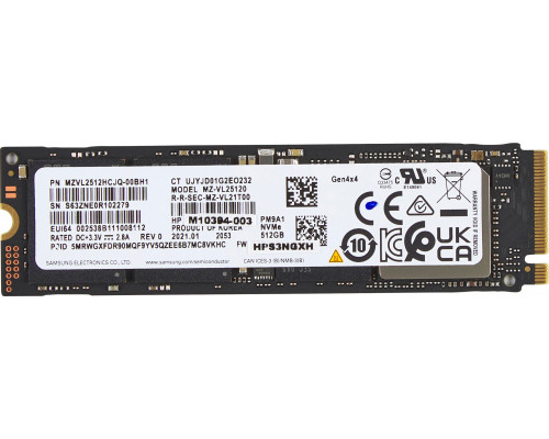 SSD HP 512GB PCIe-4x4 NVMe Solid State Drive