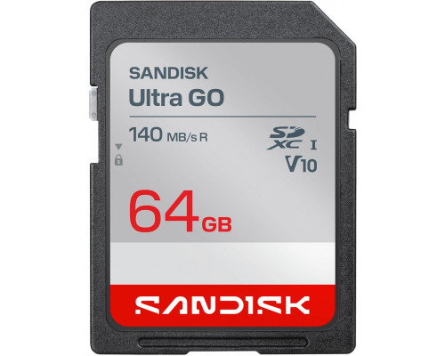 SD  SanDisk Ultra GO SDXC 64 GB Class 10 UHS-I V10 (SDSDUGN-064G-GN6IN)