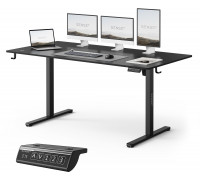 Gaming galds SENSE7 NOJO LIGHT Black 160 cm x 80 cm