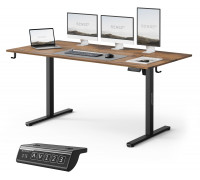 Gaming galds SENSE7 NOJO LIGHT Ciemnobrązowe 160 cm x 80 cm